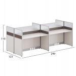 ΣΤΑΘΜΟΣ ΕΡΓΑΣΙΑΣ 4 ΘΕΣΕΩΝ ΣΕΙΡΑ NEWLINE HM18288 ΜΕΛΑΜΙΝΗ ΚΡΕΜ 249x123x110Υεκ