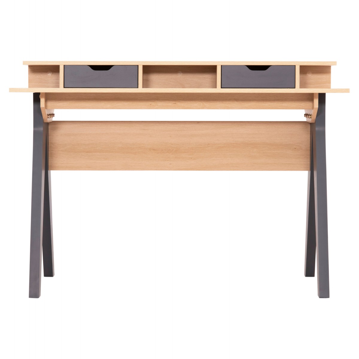 ΓΡΑΦΕΙΟ REXIN HM18290 ΜΕΛΑΜΙΝΗ ΣΕ SONAMA-ΓΚΡΙ 120x19-59x75-85,5ΥΥεκ.