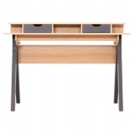 ΓΡΑΦΕΙΟ REXIN HM18290 ΜΕΛΑΜΙΝΗ ΣΕ SONAMA-ΓΚΡΙ 120x19-59x75-85,5ΥΥεκ.