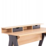 ΓΡΑΦΕΙΟ REXIN HM18290 ΜΕΛΑΜΙΝΗ ΣΕ SONAMA-ΓΚΡΙ 120x19-59x75-85,5ΥΥεκ.