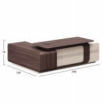 ΓΡΑΦΕΙΟ ΔΕΞΙΑ ΓΩΝΙΑ ΣΕΙΡΑ PRESIDENT HM2146R ΜΕΛΑΜΙΝΗ ΣΕ ΚΑΡΥΔΙ-ΜΠΕΖ 240x180x76Υεκ