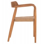 ΠΟΛΥΘΡΟΝΑ ΤΡΑΠΕΖΑΡΙΑΣ ROBBY HM18350 ΞΥΛΟ TEAK & ΣΧΟΙΝΙ VIRO ΦΥΣΙΚΟ 55x50x71Υεκ.