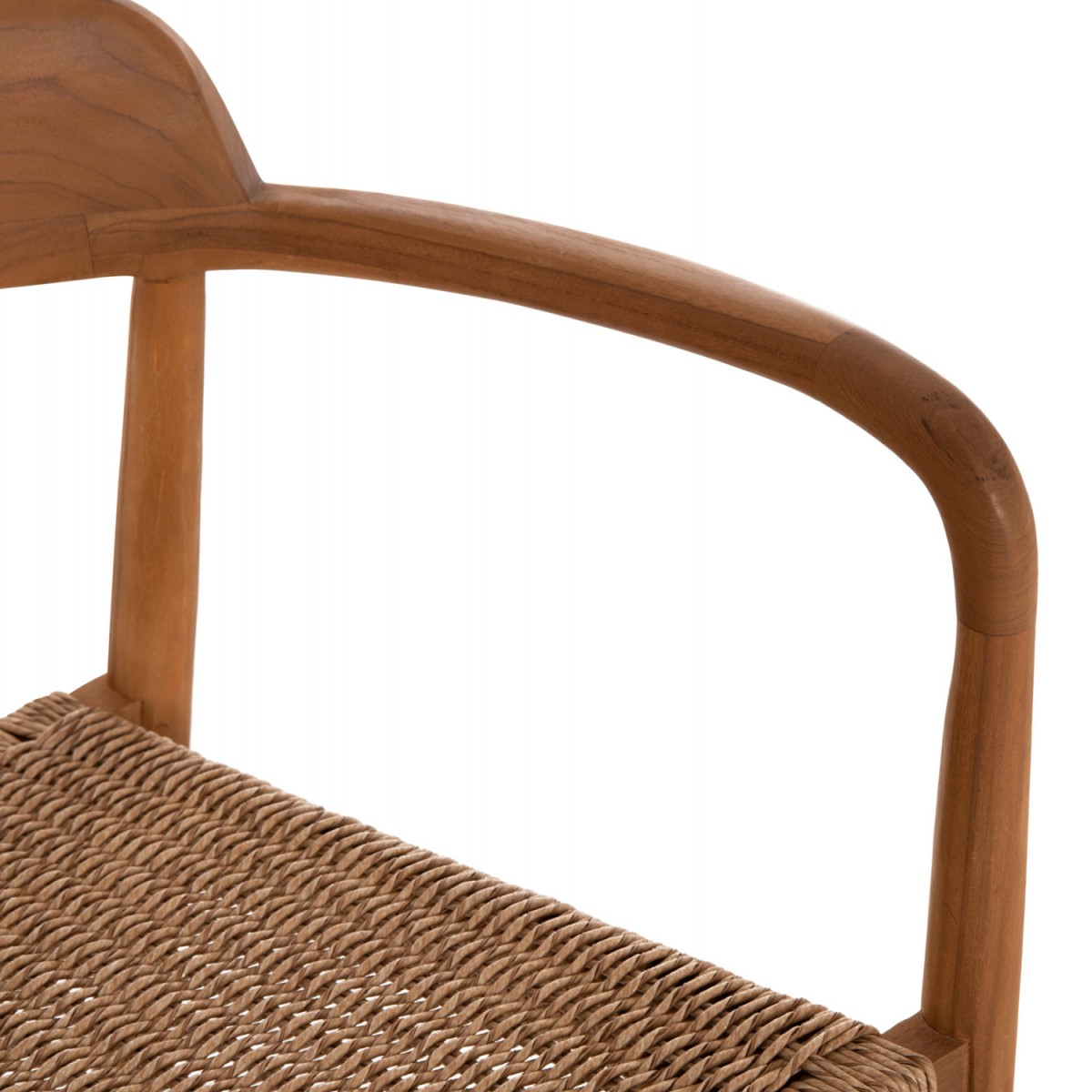 ΠΟΛΥΘΡΟΝΑ ΤΡΑΠΕΖΑΡΙΑΣ ROBBY HM18350 ΞΥΛΟ TEAK & ΣΧΟΙΝΙ VIRO ΦΥΣΙΚΟ 55x50x71Υεκ.