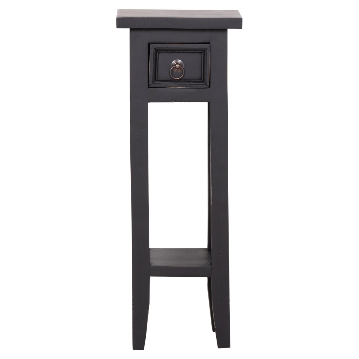 ΒΟΗΘΗΤΙΚΟ ΤΡΑΠΕΖΑΚΙ RAMU HM9484.02 ΑΠΟ ΜΑΟΝΙ ΞΥΛΟ ΜΑΥΡΟ ΜΕ ΣΥΡΤΑΡΑΚΙ 25x25x66,5Υεκ