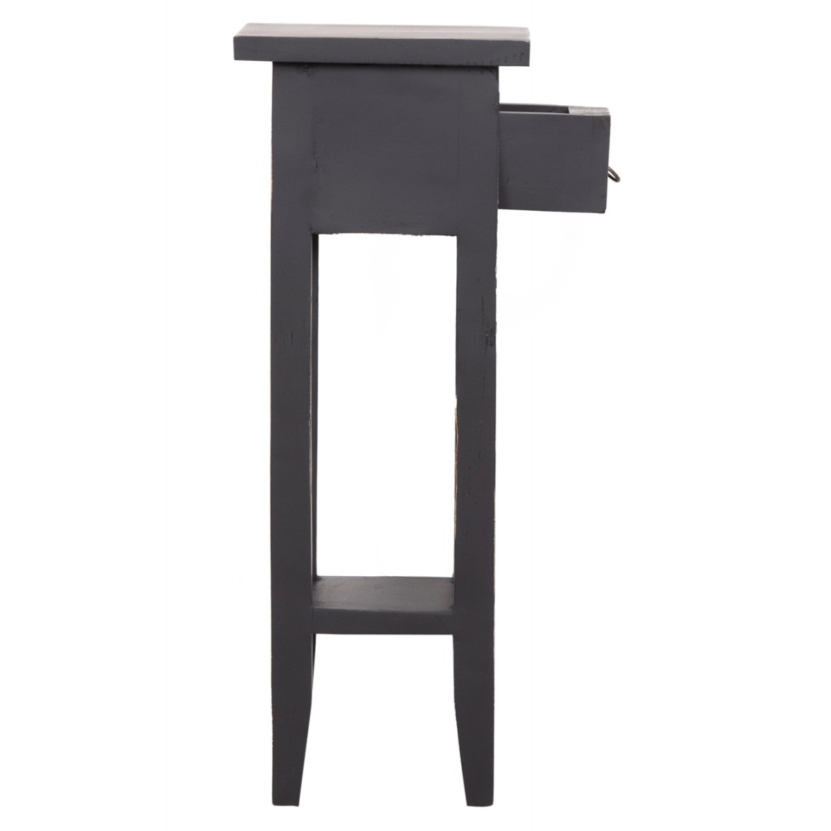 ΒΟΗΘΗΤΙΚΟ ΤΡΑΠΕΖΑΚΙ RAMU HM9484.02 ΑΠΟ ΜΑΟΝΙ ΞΥΛΟ ΜΑΥΡΟ ΜΕ ΣΥΡΤΑΡΑΚΙ 25x25x66,5Υεκ