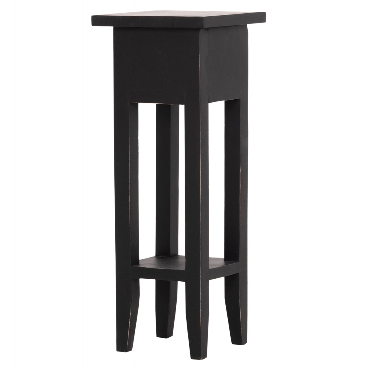 ΒΟΗΘΗΤΙΚΟ ΤΡΑΠΕΖΑΚΙ RAMU HM9484.02 ΑΠΟ ΜΑΟΝΙ ΞΥΛΟ ΜΑΥΡΟ ΜΕ ΣΥΡΤΑΡΑΚΙ 25x25x66,5Υεκ