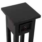 ΒΟΗΘΗΤΙΚΟ ΤΡΑΠΕΖΑΚΙ RAMU HM9484.02 ΑΠΟ ΜΑΟΝΙ ΞΥΛΟ ΜΑΥΡΟ ΜΕ ΣΥΡΤΑΡΑΚΙ 25x25x66,5Υεκ