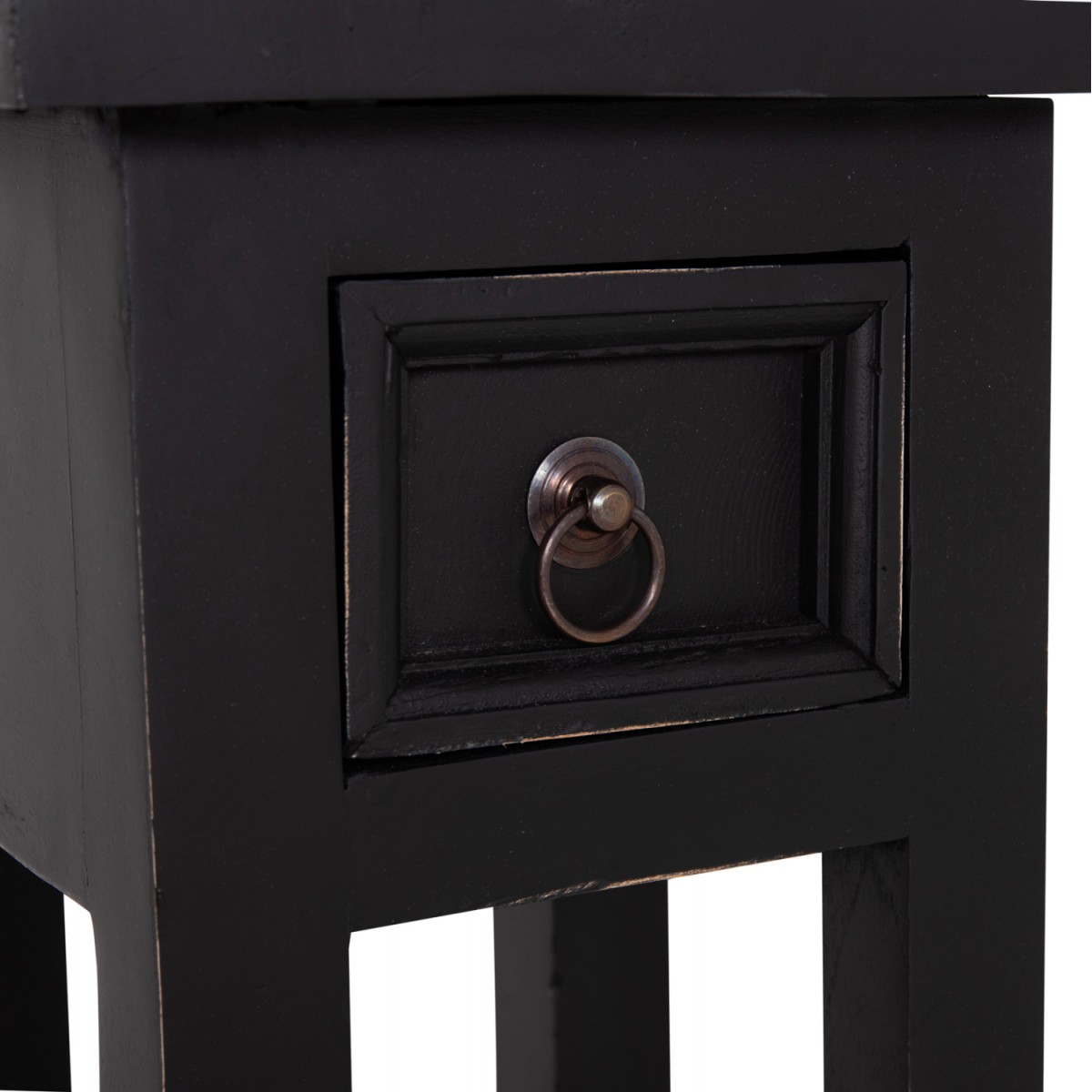 ΒΟΗΘΗΤΙΚΟ ΤΡΑΠΕΖΑΚΙ RAMU HM9484.02 ΑΠΟ ΜΑΟΝΙ ΞΥΛΟ ΜΑΥΡΟ ΜΕ ΣΥΡΤΑΡΑΚΙ 25x25x66,5Υεκ