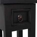 ΒΟΗΘΗΤΙΚΟ ΤΡΑΠΕΖΑΚΙ RAMU HM9484.02 ΑΠΟ ΜΑΟΝΙ ΞΥΛΟ ΜΑΥΡΟ ΜΕ ΣΥΡΤΑΡΑΚΙ 25x25x66,5Υεκ