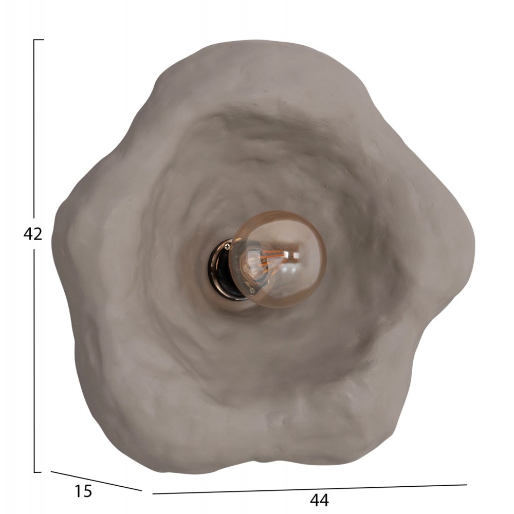 ΕΠΙΤΟΙΧΙΟ ΦΩΤΙΣΤΙΚΟ LUXON HM4701.03L FIBER CEMENT ΣΕ ΓΚΡΙ 44x15x42Υεκ.