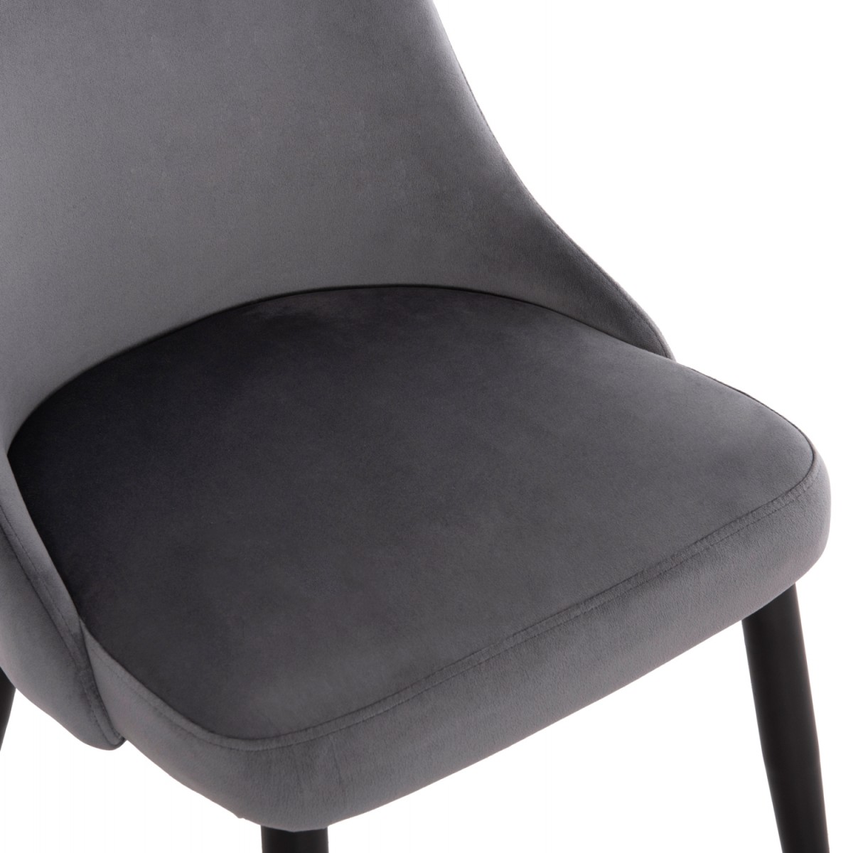 ΚΑΡΕΚΛΑ SERENITY HM8527.11 ΒΕΛΟΥΔΟ ΓΚΡΙ ΜΕ ΜΑΥΡΑ ΜΕΤΑΛΛΙΚΑ ΠΟΔΙΑ 51x54x83,5Υεκ.