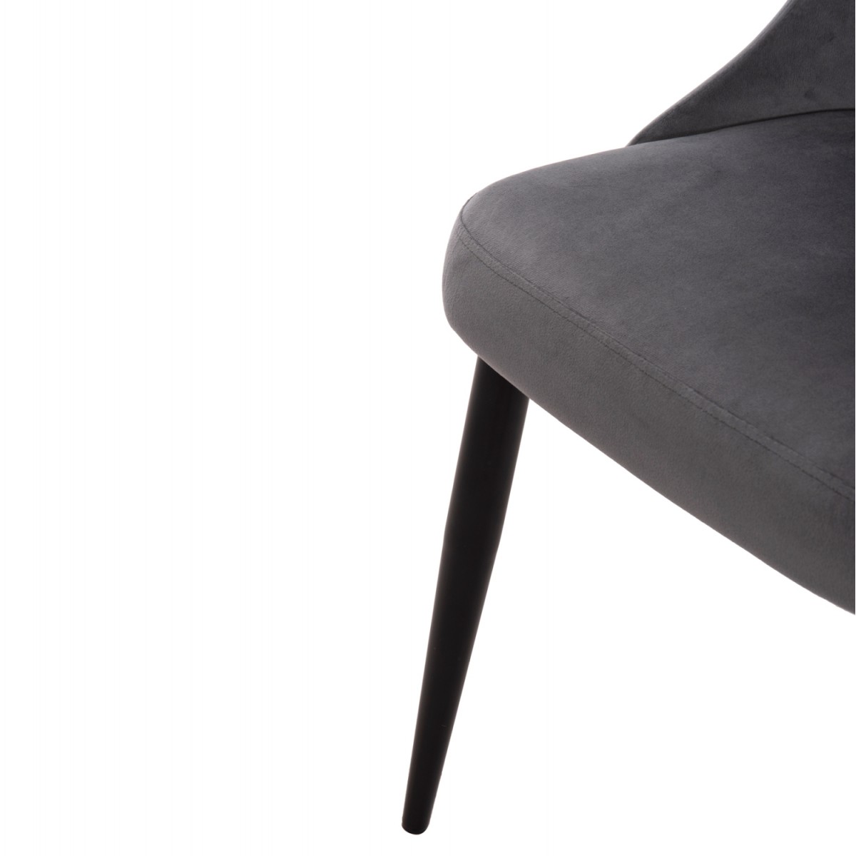 ΚΑΡΕΚΛΑ SERENITY HM8527.11 ΒΕΛΟΥΔΟ ΓΚΡΙ ΜΕ ΜΑΥΡΑ ΜΕΤΑΛΛΙΚΑ ΠΟΔΙΑ 51x54x83,5Υεκ.