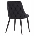 ΚΑΡΕΚΛΑ SERENITY HM8527.14 ΒΕΛΟΥΔΟ ΜΑΥΡΟ ΜΕ ΜΑΥΡΑ ΜΕΤΑΛΛΙΚΑ ΠΟΔΙΑ 51x54x83,5Υεκ.