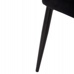 ΚΑΡΕΚΛΑ SERENITY HM8527.14 ΒΕΛΟΥΔΟ ΜΑΥΡΟ ΜΕ ΜΑΥΡΑ ΜΕΤΑΛΛΙΚΑ ΠΟΔΙΑ 51x54x83,5Υεκ.