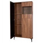 ΒΙΤΡΙΝΑ ΣΕΙΡΑ HARRY HM18011.01 ΜΕΛΑΜΙΝΗ ΦΥΣΙΚΟ ΞΥΛΟΥ-ΜΑΥΡΟ 90x40x185Υεκ.