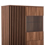 ΒΙΤΡΙΝΑ ΣΕΙΡΑ HARRY HM18011.01 ΜΕΛΑΜΙΝΗ ΦΥΣΙΚΟ ΞΥΛΟΥ-ΜΑΥΡΟ 90x40x185Υεκ.