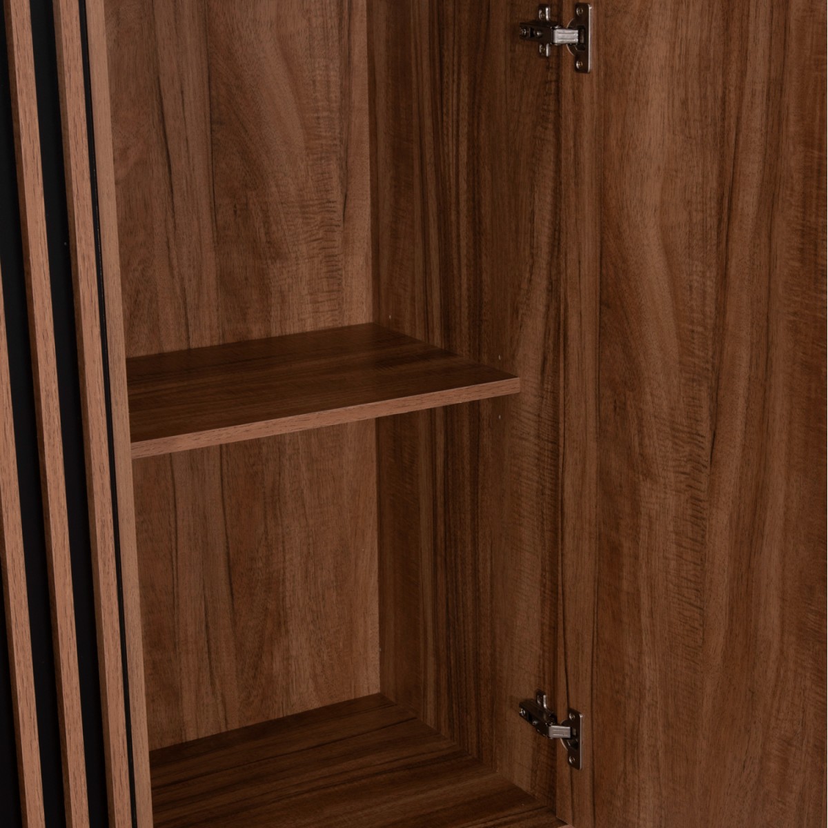 ΒΙΤΡΙΝΑ ΣΕΙΡΑ HARRY HM18011.01 ΜΕΛΑΜΙΝΗ ΦΥΣΙΚΟ ΞΥΛΟΥ-ΜΑΥΡΟ 90x40x185Υεκ.