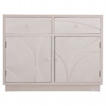 ΜΠΟΥΦΕΣ ΣΕΙΡΑ SANTORINI HM18046 MDF ΣΕ ΥΠΟΛΕΥΚΟ ΧΡΩΜΑ-2 ΣΥΡΤΑΡΙΑ & 2 ΠΟΡΤΕΣ 107x38x82,5Υεκ.