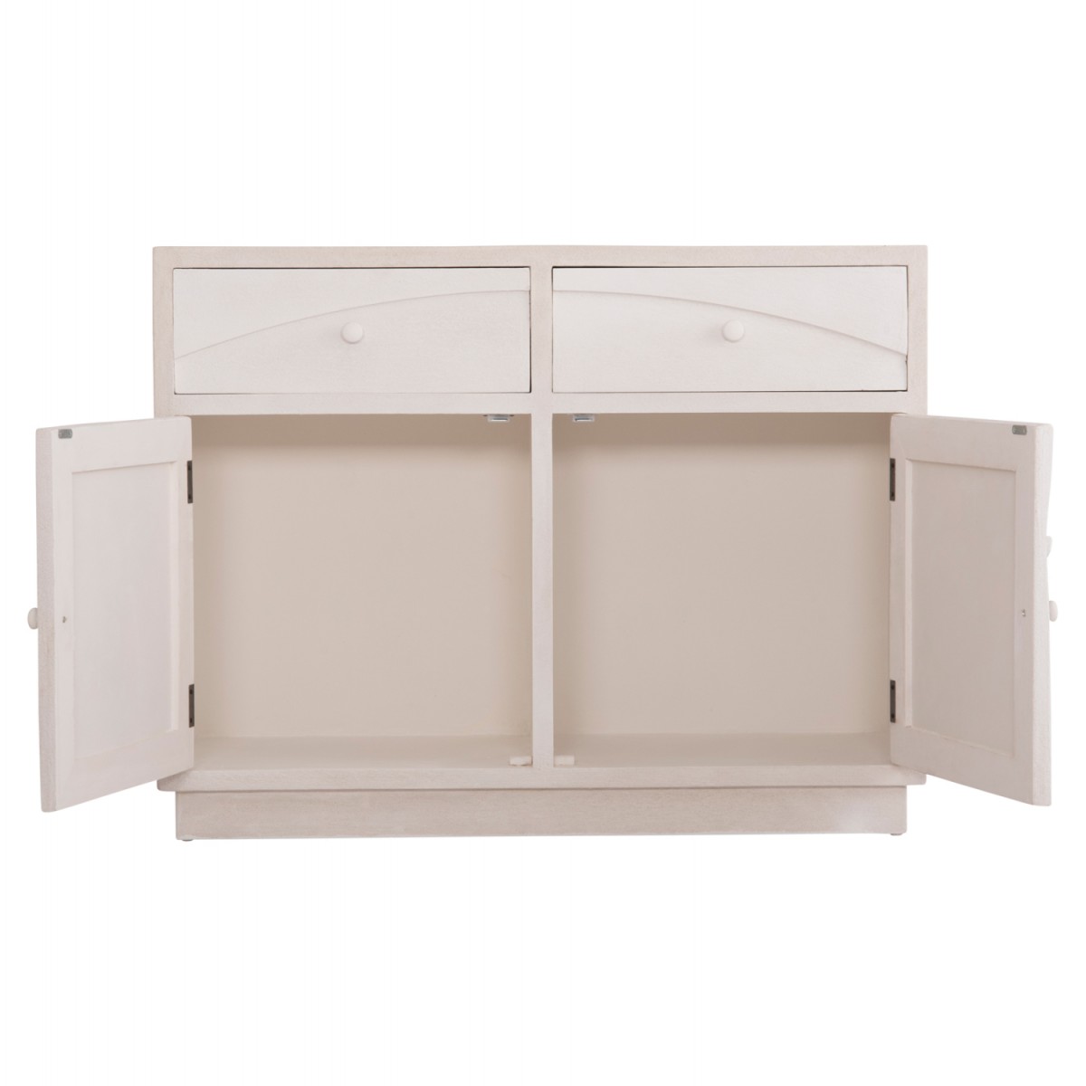 ΜΠΟΥΦΕΣ ΣΕΙΡΑ SANTORINI HM18046 MDF ΣΕ ΥΠΟΛΕΥΚΟ ΧΡΩΜΑ-2 ΣΥΡΤΑΡΙΑ & 2 ΠΟΡΤΕΣ 107x38x82,5Υεκ.