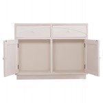 ΜΠΟΥΦΕΣ ΣΕΙΡΑ SANTORINI HM18046 MDF ΣΕ ΥΠΟΛΕΥΚΟ ΧΡΩΜΑ-2 ΣΥΡΤΑΡΙΑ & 2 ΠΟΡΤΕΣ 107x38x82,5Υεκ.