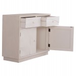 ΜΠΟΥΦΕΣ ΣΕΙΡΑ SANTORINI HM18046 MDF ΣΕ ΥΠΟΛΕΥΚΟ ΧΡΩΜΑ-2 ΣΥΡΤΑΡΙΑ & 2 ΠΟΡΤΕΣ 107x38x82,5Υεκ.