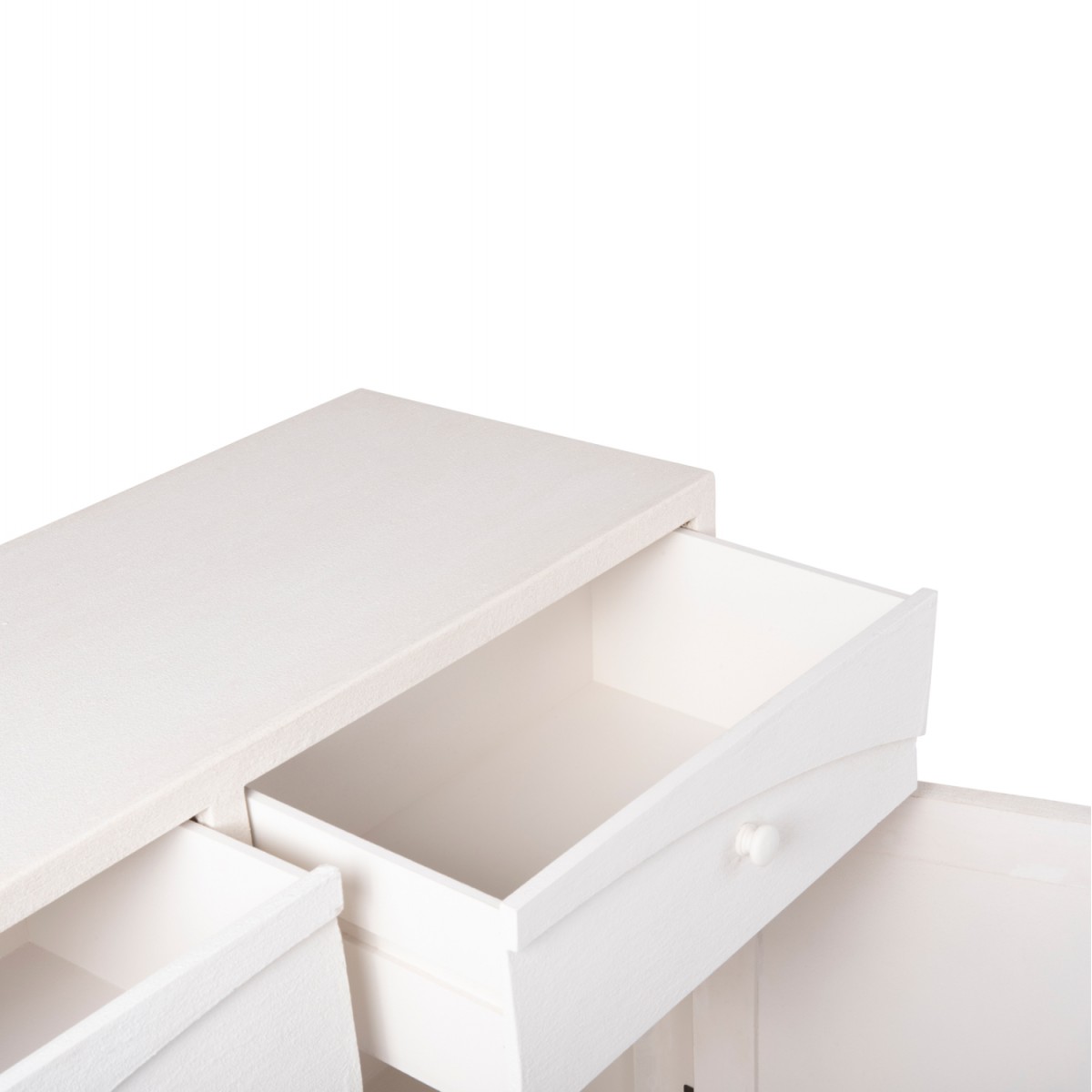 ΜΠΟΥΦΕΣ ΣΕΙΡΑ SANTORINI HM18046 MDF ΣΕ ΥΠΟΛΕΥΚΟ ΧΡΩΜΑ-2 ΣΥΡΤΑΡΙΑ & 2 ΠΟΡΤΕΣ 107x38x82,5Υεκ.