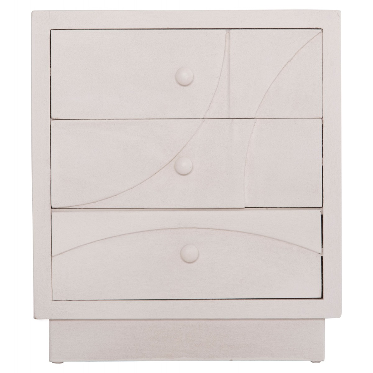 ΚΟΜΟΔΙΝΟ ΣΕΙΡΑ SANTORINI HM18047 MDF ΣΕ ΥΠΟΛΕΥΚΟ ΧΡΩΜΑ-3 ΣΥΡΤΑΡIA 48x38x55,5Υεκ.