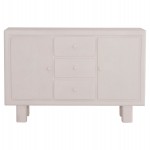 ΜΠΟΥΦΕΣ ΣΕΙΡΑ SANTORINI HM18048 MDF ΣΕ ΥΠΟΛΕΥΚΟ ΧΡΩΜΑ-3 ΣΥΡΤΑΡΙΑ & 2 ΠΟΡΤΕΣ 120x38x80Υεκ.