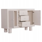 ΜΠΟΥΦΕΣ ΣΕΙΡΑ SANTORINI HM18048 MDF ΣΕ ΥΠΟΛΕΥΚΟ ΧΡΩΜΑ-3 ΣΥΡΤΑΡΙΑ & 2 ΠΟΡΤΕΣ 120x38x80Υεκ.