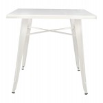 ΤΡΑΠΕΖΙ ΜΕΤΑΛΛΙΚΟ MILK WHITE ΜΑΤ HM0608.21 80X80X76