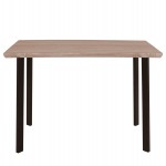 ΤΡΑΠΕΖΙ ΤΡΑΠΕΖΑΡΙΑΣ PALANI 110X70 SONAMA ΜΕ ΜΑΥΡΑ ΠΟΔΙΑ HM8333