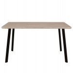 ΤΡΑΠΕΖΙ ΤΡΑΠΕΖΑΡΙΑΣ OFIRA 140X80 SONAMA ΜΕ ΜΑΥΡΑ ΠΟΔΙΑ HM8374