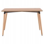 ΤΡΑΠΕΖΙ MINIMAL HM008.04 ΦΥΣΙΚΟ ΞΥΛΙΝΑ ΠΟΔΙΑ ΟΞΙΑ 120Χ80X73Υ εκ.