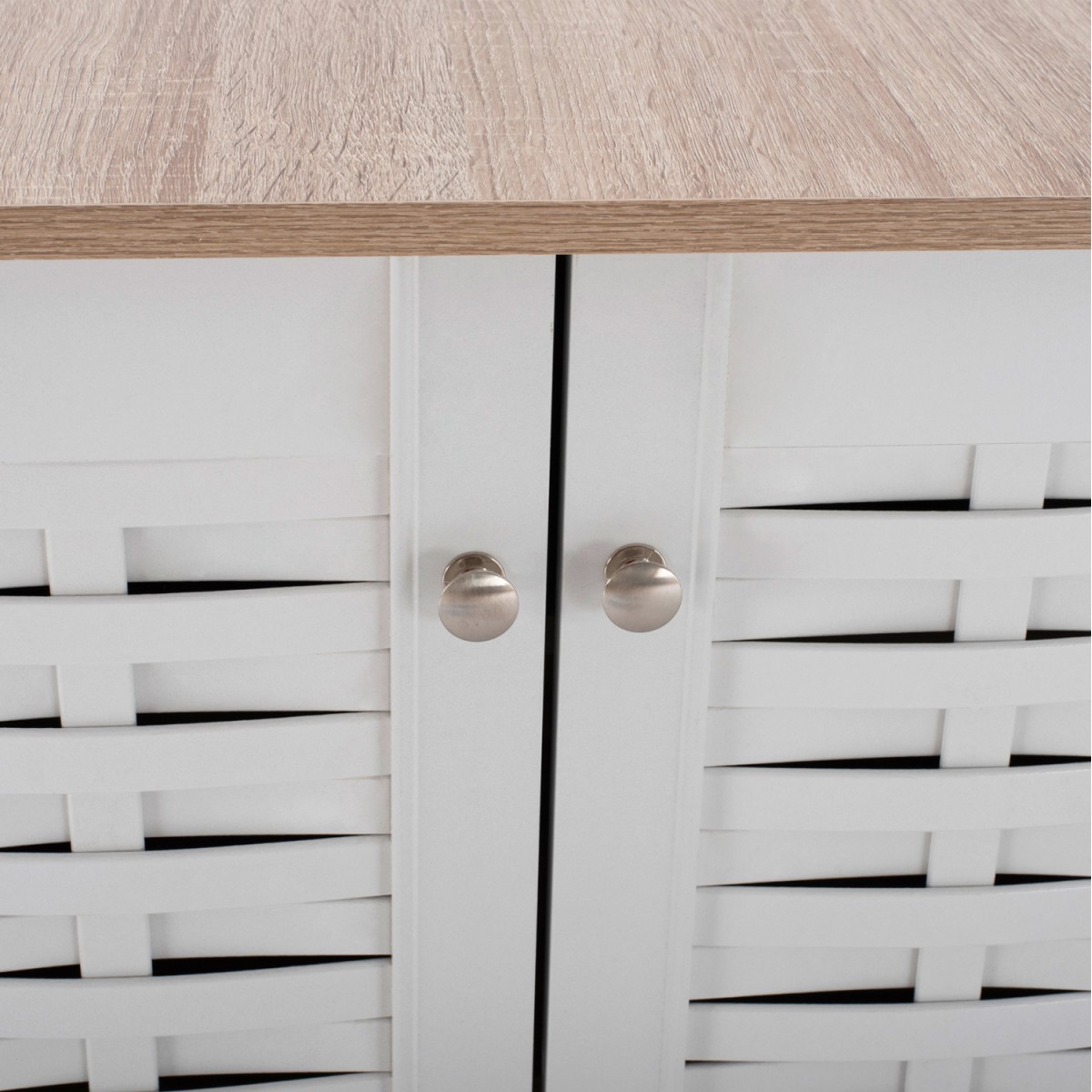 ΠΑΠΟΥΤΣΟΘΗΚΗ-ΝΤΟΥΛΑΠΙ ΜΕΛΑΜΙΝΗΣ ΜΕ 3ΠΟΡΤΕΣ HM2211.06 SONAMA-ΛΕΥΚΗ 114,5x34x68 εκ.