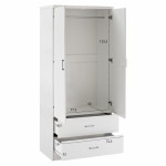 ΝΤΟΥΛΑΠΑ 2ΦΥΛΛΗ REINA ME 2 ΣΥΡΤΑΡΙΑ HM338.05 ΛΕΥΚΗ 80Χ42,5Χ180,5Υ εκ.