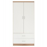 ΝΤΟΥΛΑΠΑ 2ΦΥΛΛΗ ME 2 ΣΥΡΤΑΡΙΑ REINA HM338.06 SONAMA-ΛΕΥΚΗ 80Χ42,5Χ180,5Υ εκ.