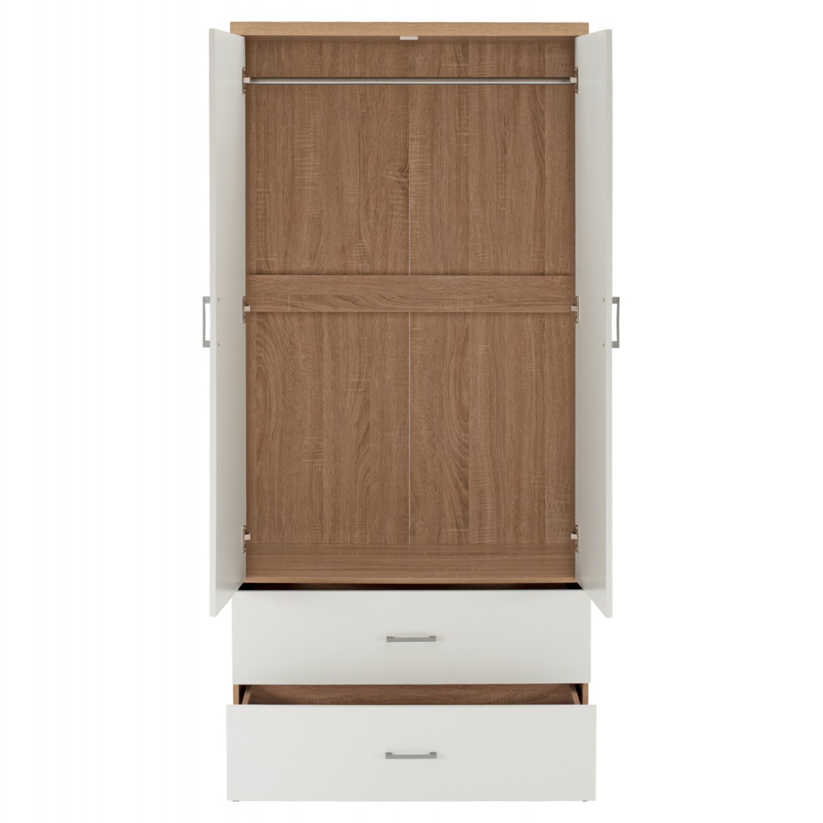 ΝΤΟΥΛΑΠΑ 2ΦΥΛΛΗ ME 2 ΣΥΡΤΑΡΙΑ REINA HM338.06 SONAMA-ΛΕΥΚΗ 80Χ42,5Χ180,5Υ εκ.