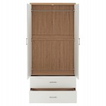 ΝΤΟΥΛΑΠΑ 2ΦΥΛΛΗ ME 2 ΣΥΡΤΑΡΙΑ REINA HM338.06 SONAMA-ΛΕΥΚΗ 80Χ42,5Χ180,5Υ εκ.