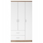 ΝΤΟΥΛΑΠΑ 3ΦΥΛΛΗ ME 2 ΣΥΡΤΑΡΙΑ CAESAR HM340.06 SONAMA - ΛΕΥΚO 89x42,5x181 εκ.