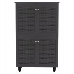 ΠΑΠΟΥΤΣΟΘΗΚΗ-ΝΤΟΥΛΑΠΙ ΞΥΛΙΝΗ KABIRA 4 ΠΟΡΤΕΣ HM2210.10 ΓΚΡΙ 77x34x123Υεκ.