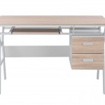 ΓΡΑΦΕΙΟ VITINO HM2130.01 ΜΕΛΑΜΙΝΗ-ΜΕΤΑΛΛΟ ΣΕ SONAMA-ΛΕΥΚΟ 120X60X76εκ.