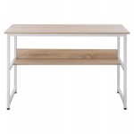 ΓΡΑΦΕΙΟ PORTIS HM2131.01 ΜΕΛΑΜΙΝΗ ΣΕ SONAMA ΜΕ ΛΕΥΚΟ ΜΑΤ ΣΚΕΛΕΤΟ 120X50X75Υεκ.