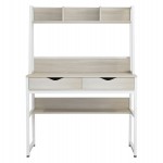 ΓΡΑΦΕΙΟ ΜΕ ΒΙΒΛΙΟΘΗΚΗ TANAYA HM2390.13 ΜΕΛΑΜΙΝΗ SONAMA-ΛΕΥΚΟΣ ΜΕΤΑΛΛO 100x48x139Y