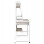 ΓΡΑΦΕΙΟ ΜΕ ΒΙΒΛΙΟΘΗΚΗ TANAYA HM2390.13 ΜΕΛΑΜΙΝΗ SONAMA-ΛΕΥΚΟΣ ΜΕΤΑΛΛO 100x48x139Y