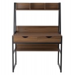 ΓΡΑΦΕΙΟ ΜΕ ΒΙΒΛΙΟΘΗΚΗ TANAYA HM2390.12 ΜΕΛΑΜΙΝΗ ΚΑΡΥΔΙ-ΜΑΥΡΟΣ ΜΕΤΑΛΛ.ΣΚΕΛΕΤΟΣ 100x48x139Y