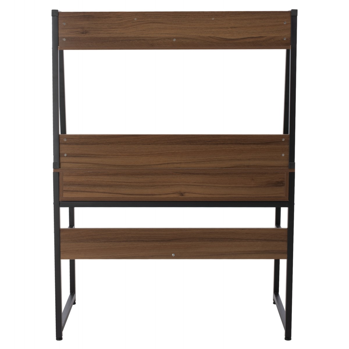 ΓΡΑΦΕΙΟ ΜΕ ΒΙΒΛΙΟΘΗΚΗ TANAYA HM2390.12 ΜΕΛΑΜΙΝΗ ΚΑΡΥΔΙ-ΜΑΥΡΟΣ ΜΕΤΑΛΛ.ΣΚΕΛΕΤΟΣ 100x48x139Y