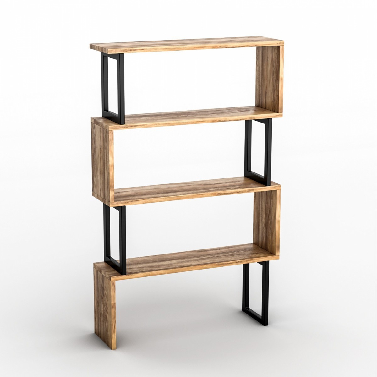 ΒΙΒΛΙΟΘΗΚΗ INGRID ΚΑΡΥΔΙ ΜΕ ΜΑΥΡΟ ΣΚΕΛΕΤΟ HM8867.01 80x22x128 εκ.