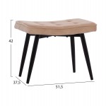 ΠΟΛΥΘΡΟΝΑ ΜΠΕΡΖΕΡΑ CRAWLEY ΜΕ ΥΠΟΠΟΔΙΟ HM8918.11 ΜΠΕΖ ΒΕΛΟΥΔΟ 70x57x103 εκ.