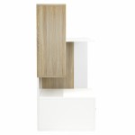 ΓΡΑΦΕΙΟ ΜΕΛΑΜΙΝΗΣ ΜΕ ΒΙΒΛΙΟΘΗΚΗ SYNDYA HM8993.02 ΛΕΥΚΟ SONAMA 149x48x105Y εκ.