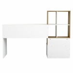 ΓΡΑΦΕΙΟ ΜΕΛΑΜΙΝΗΣ ΜΕ ΒΙΒΛΙΟΘΗΚΗ SYNDYA HM8993.02 ΛΕΥΚΟ SONAMA 149x48x105Y εκ.